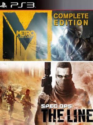 2 juegos en 1 Metro Last Light Complete Edition Mas Spec Ops The Line PS3