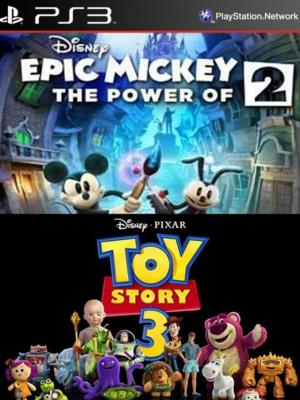2 juegos en 1 Disney Epic Mickey 2 The Power of Two Mas Toy Story 3: The Video Game